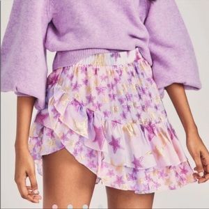 LoveShackFancy Seniya Star Mini Skirt XS